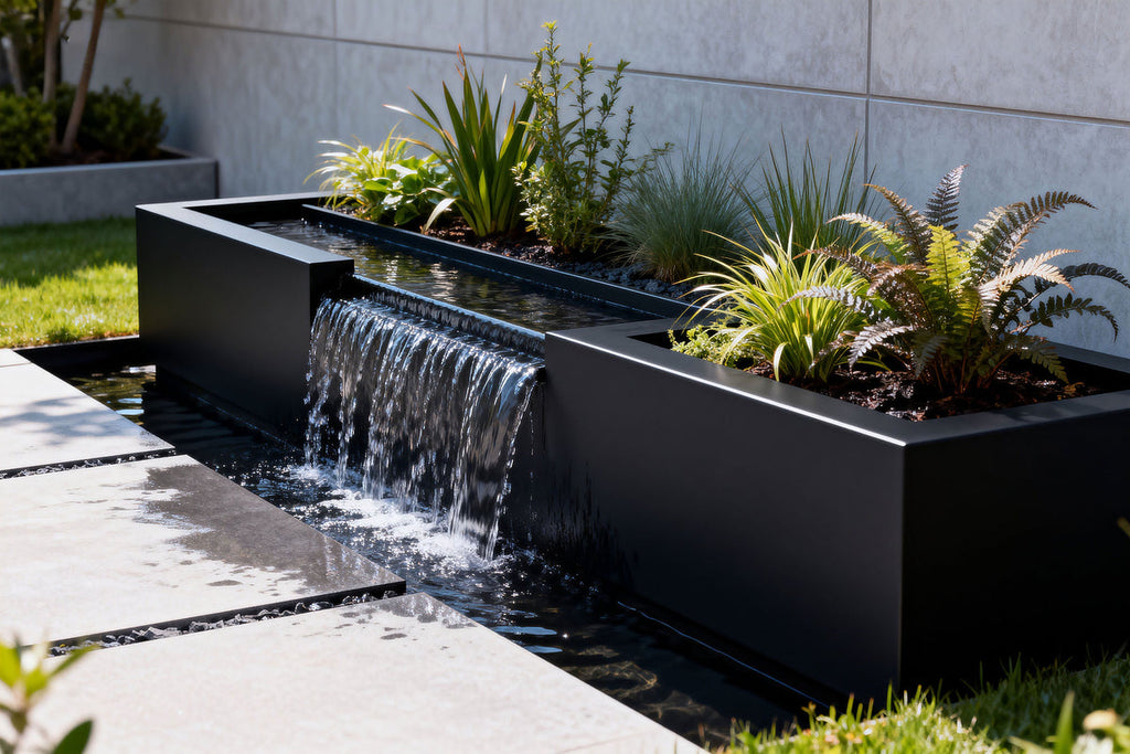 Cascading Light & Shadow Water Feature