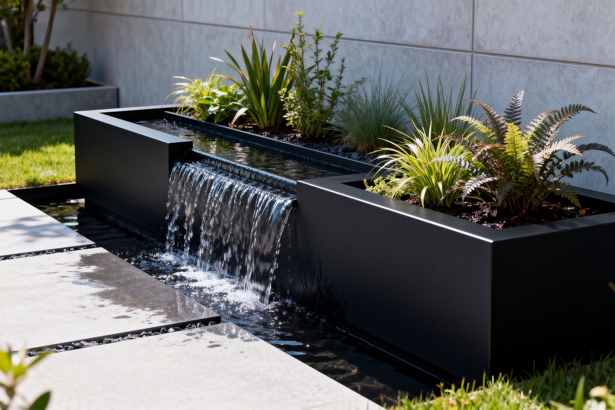 Cascading Light & Shadow Water Feature