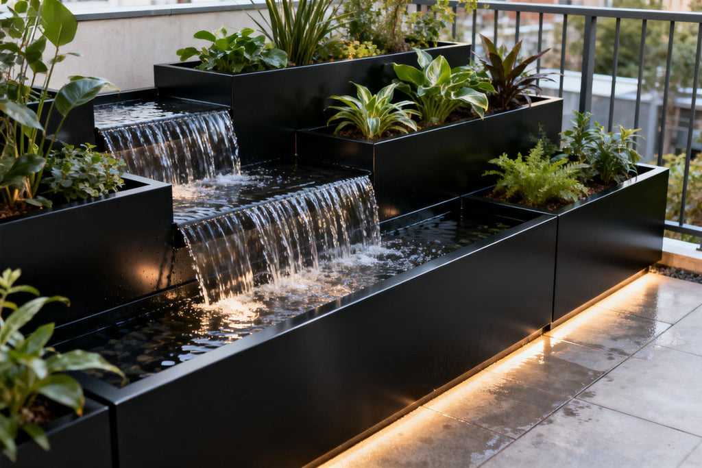 Minimalist Terrace Water Feature