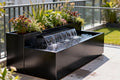 Tiered Matte Black Water Feature